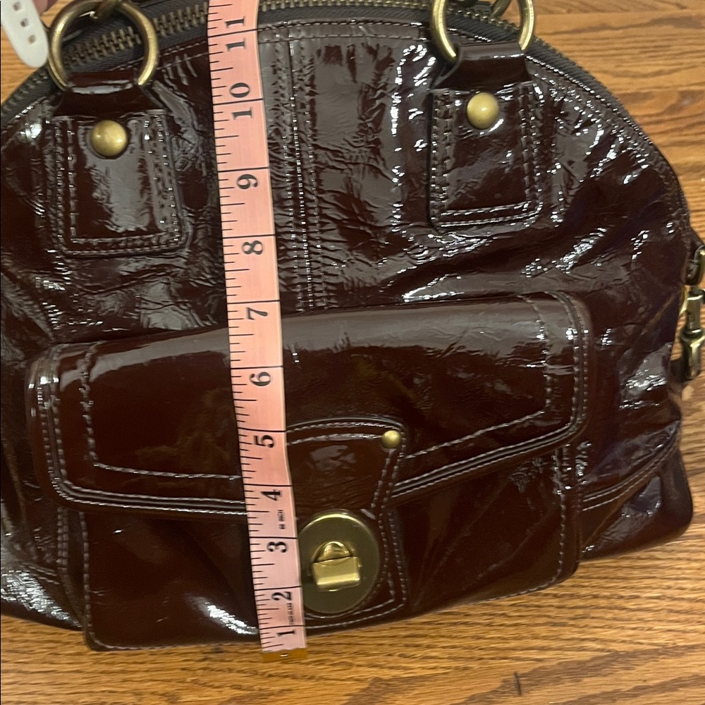 Coach Limited Edition Francine Chocolate Brown Patent Leather Legacy 12295 - Picture 15 of 16